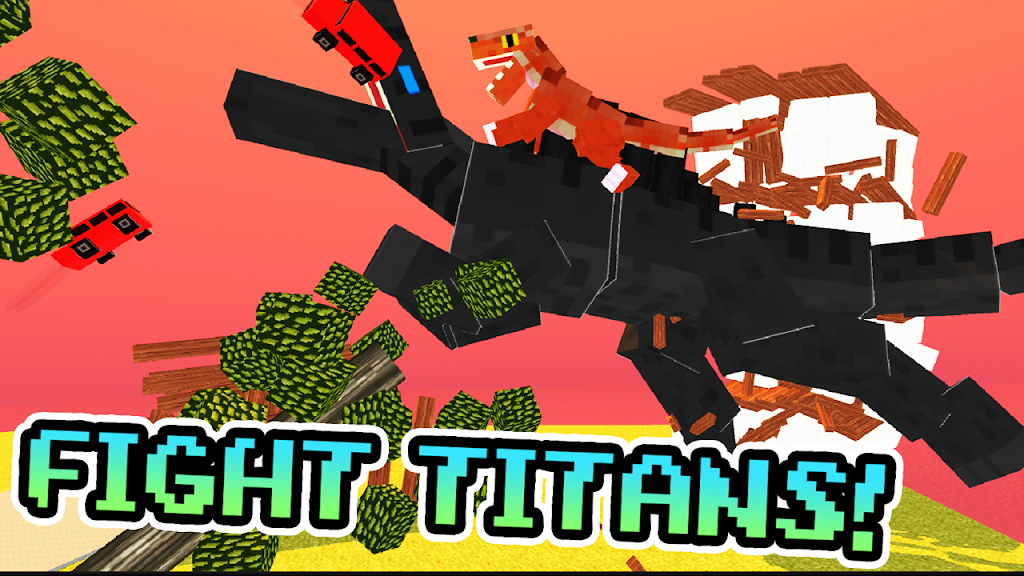 Blocky Titan Raptor Assault Tangkapan skrin 1