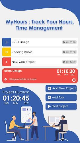 MyHours : Track Your Hours, Ti স্ক্রিনশট 0