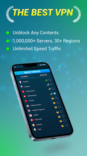 Super VPN Proxy - Safer VPN Ảnh chụp màn hình 2