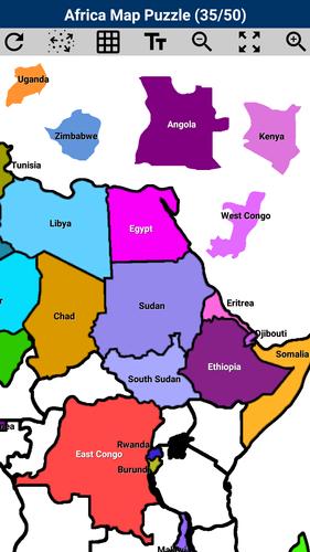 Africa Map Puzzle ภาพหน้าจอ 3