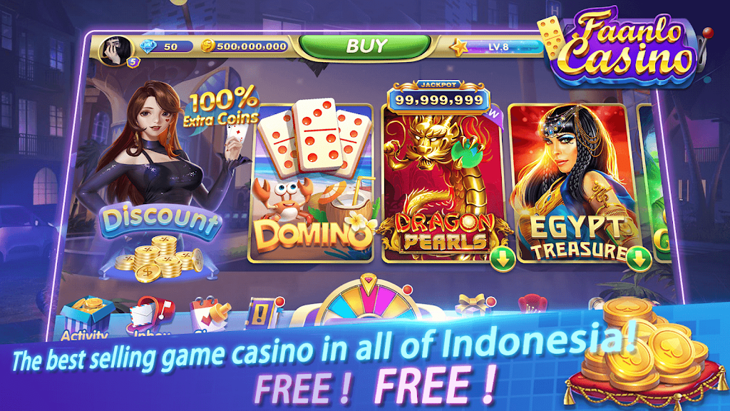 Faanlo Casino - 3D Domino Gaple Slots Online Zrzut ekranu 0
