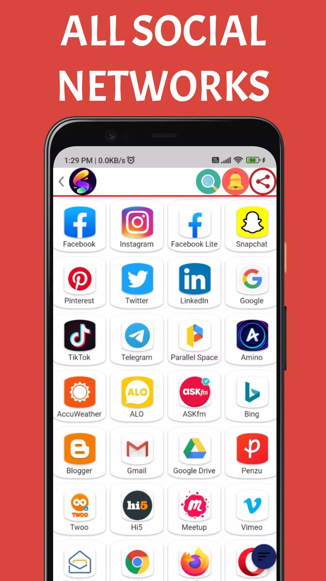 Snowzo : All Social Media Apps Captura de tela 1