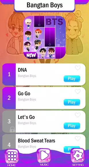 BTS Chibi Piano Tiles Ảnh chụp màn hình 0