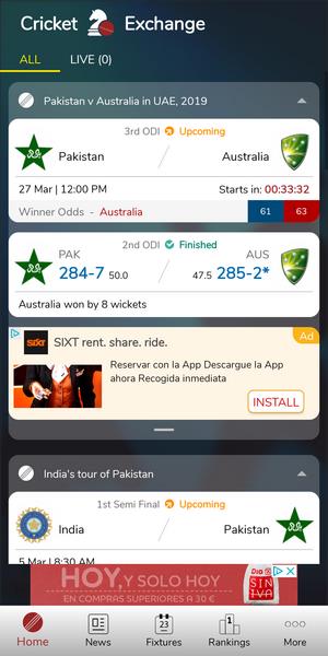 Cricket Exchange Screenshot 1