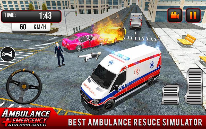 911 Ambulance City Rescue Game Ekran Görüntüsü 2