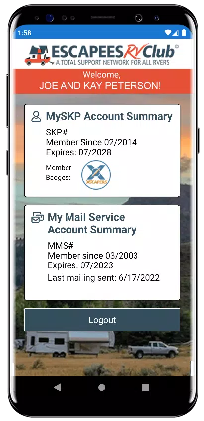 Escapees RV Club Mobile App 스크린샷 0