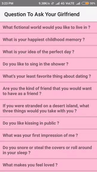 Questions To Ask Your Girlfrie Captura de pantalla 0