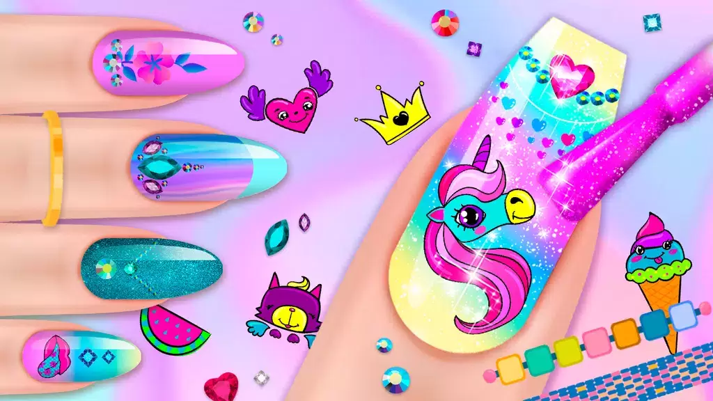 Girls Nail Salon Game:Nail Art Captura de pantalla 0