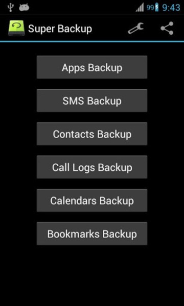 Super Backup: SMS and Contacts Screenshot 2