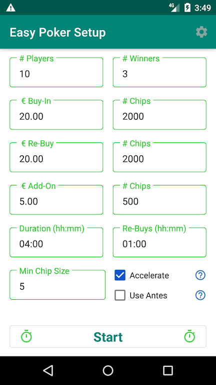 Easy Poker Tournament Timer スクリーンショット 0