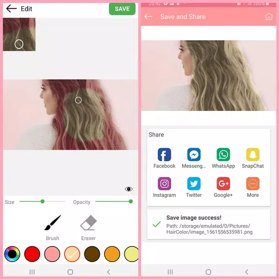 Hair Color Changer - Hair Dye Ảnh chụp màn hình 1