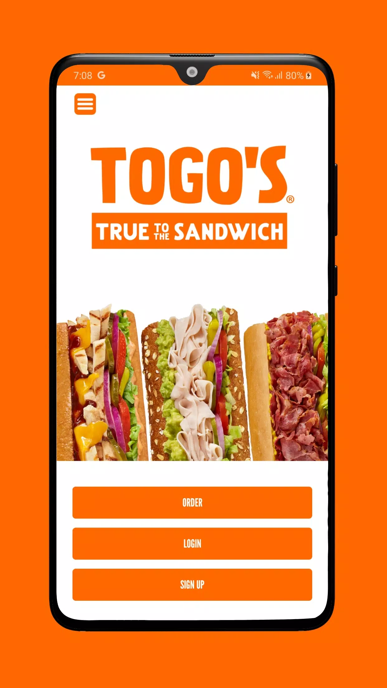 TOGO's Sandwiches Schermafbeelding 0