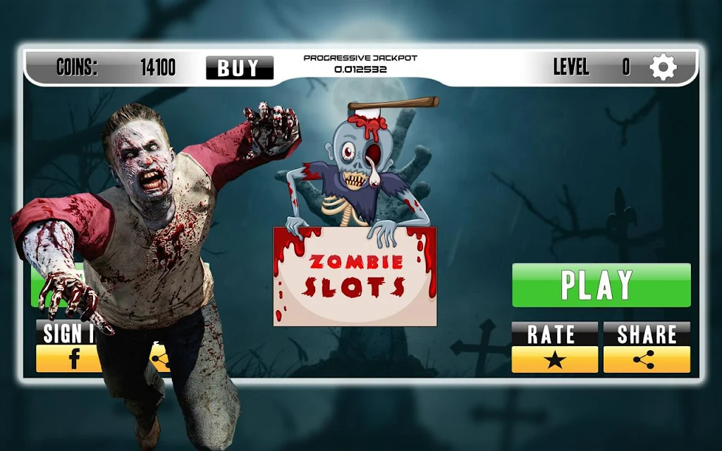 Casino Walking Zombie Slots Machine Ekran Görüntüsü 0