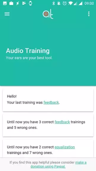 Audio Training EQ and Feedback Zrzut ekranu 0