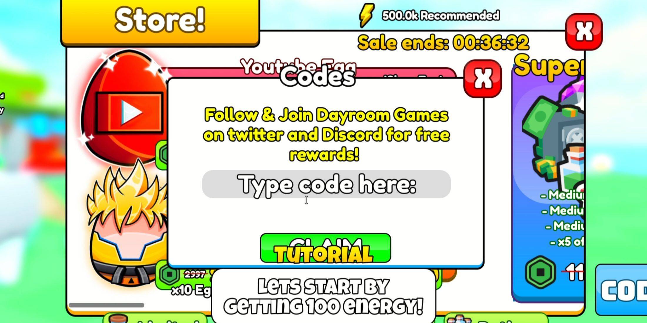 Image: Code redemption screen