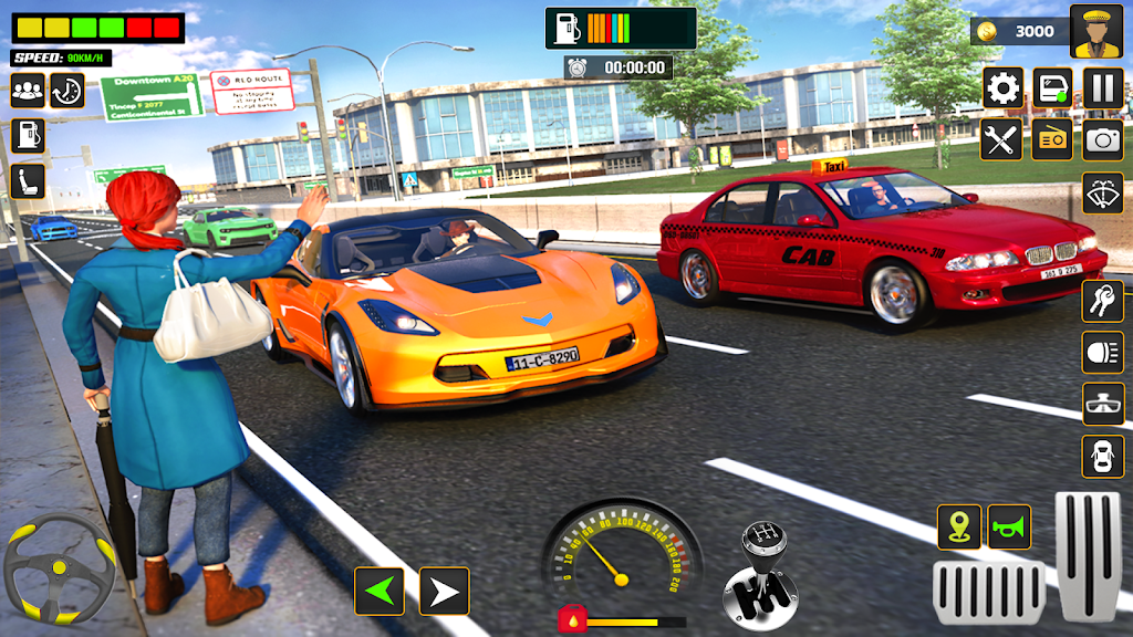 City Cab Driver Car Taxi Games ဖန်သားပြင်ဓာတ်ပုံ 3