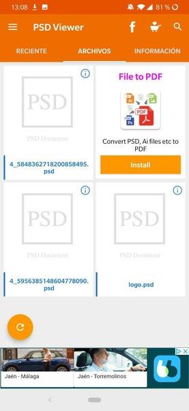 PSD Viewer Screenshot 1