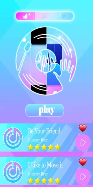 Gummy Bear Piano Tile Hop Game スクリーンショット 0