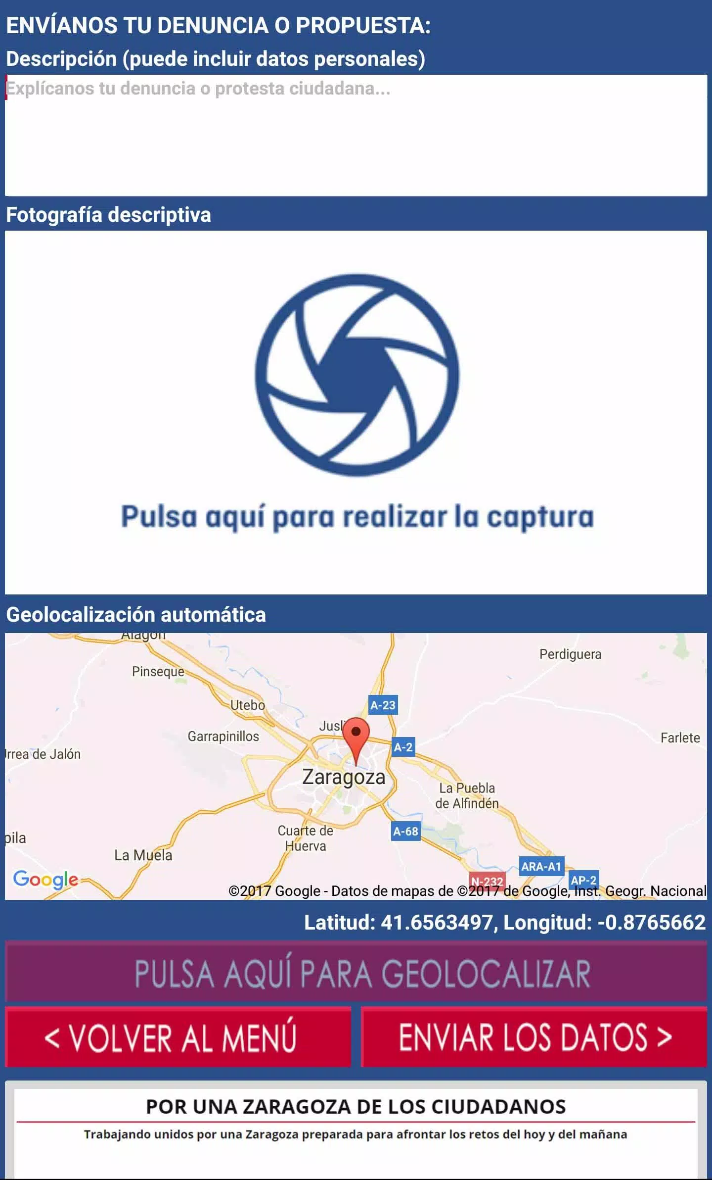 Zaragoza Ciudadana Captura de pantalla 2