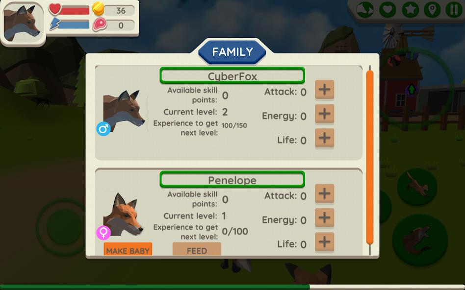 Fox Family - Animal Simulator Mod Capture d'écran 3