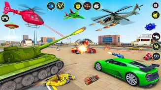 Helicopter Robot Car Game 3d Captura de pantalla 0