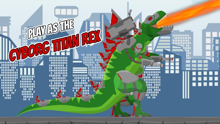 Cyborg Titan Rex: City Rampage Schermafbeelding 0