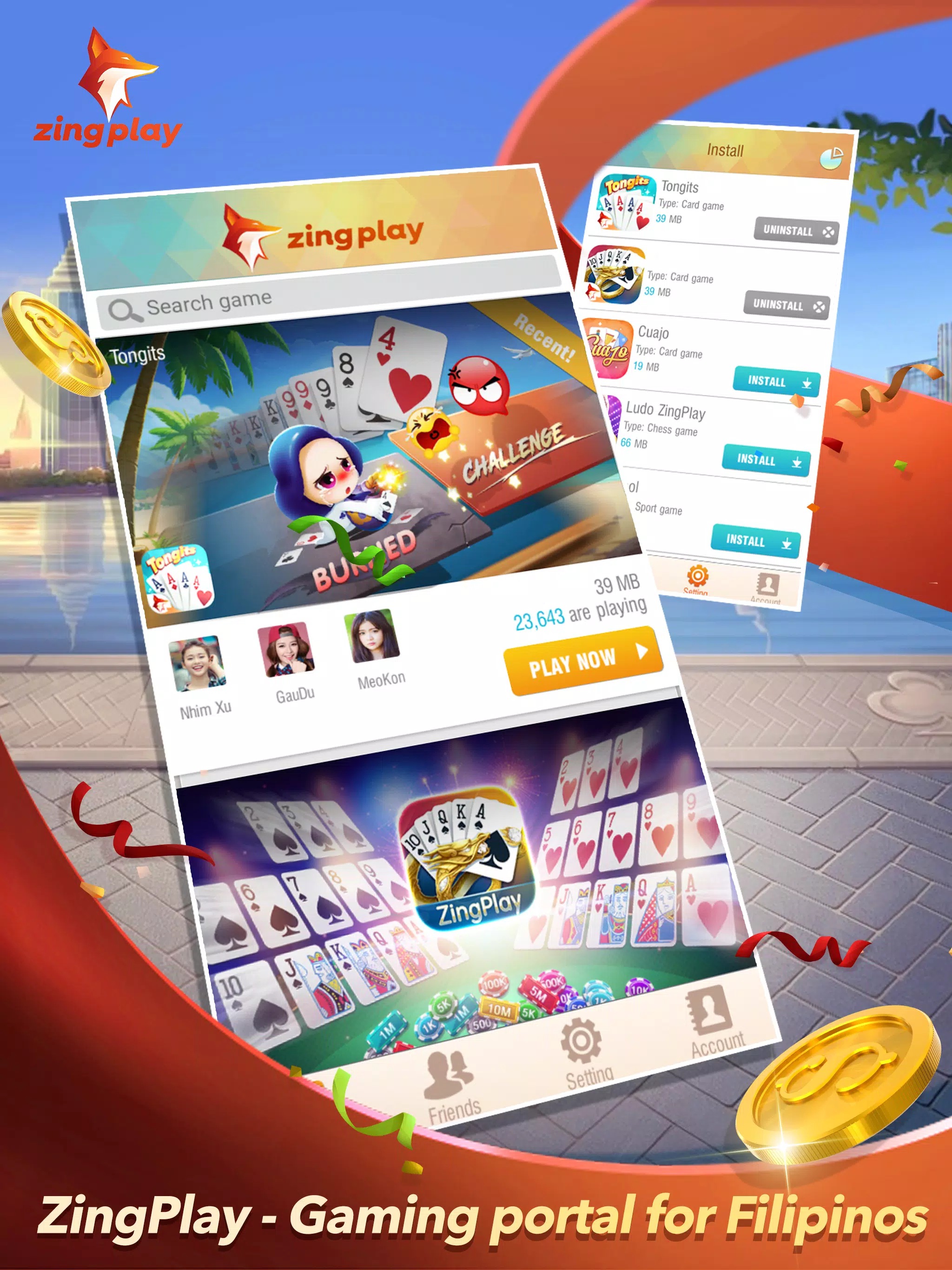 ZingPlay Portal - Games Center स्क्रीनशॉट 1