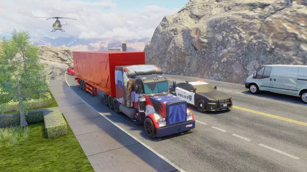 Usa Truck Simulator Car Games ဖန်သားပြင်ဓာတ်ပုံ 1