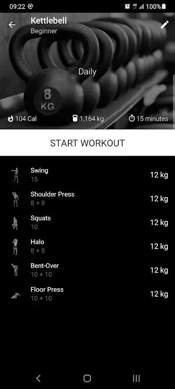 Kettlebell Home Workout Ekran Görüntüsü 2