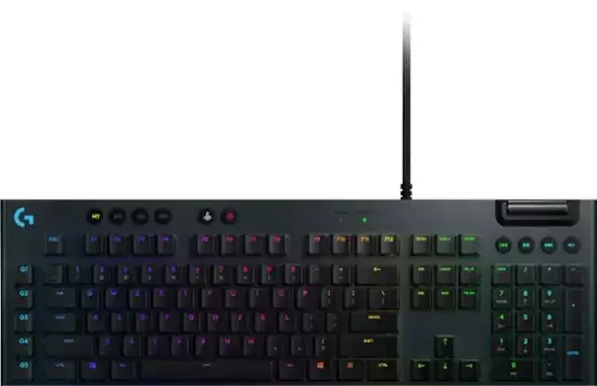 Logitech - G815 LIGHTSYNC Full-size Wired Mechanical GL Clicky Switch Gaming Keyboard