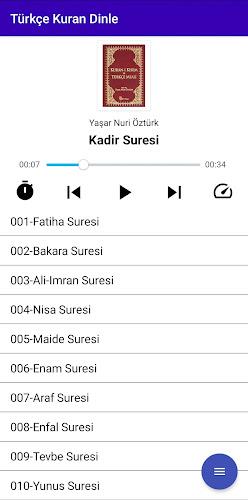 Türkçe Kuran Dinle-İnternetsiz Captura de pantalla 2