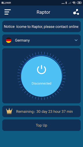 RaptorVPN スクリーンショット 0