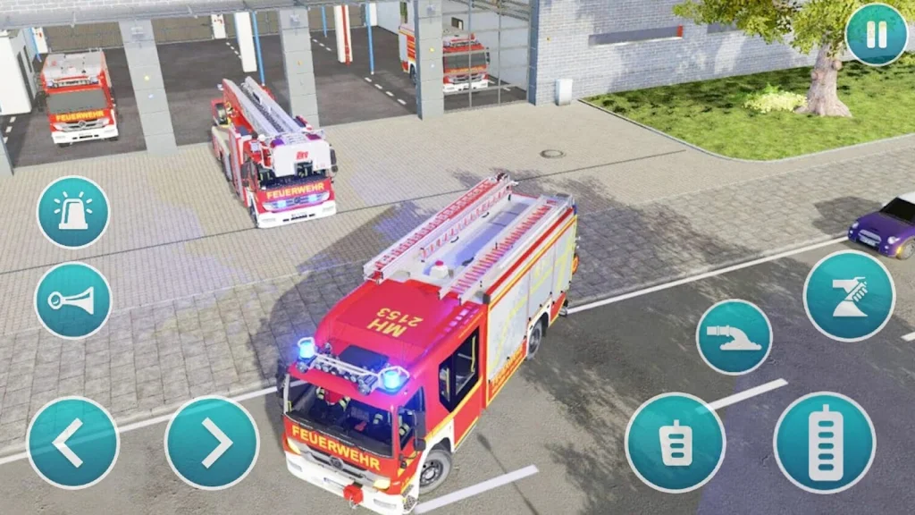 Emergency Police Fire Truck 3d ဖန်သားပြင်ဓာတ်ပုံ 3