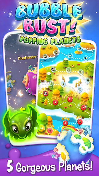 Bubble Bust! - Popping Planets Mod Скриншот 2
