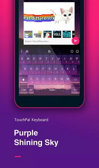 Purple Sky Keyboard Theme Tangkapan skrin 0