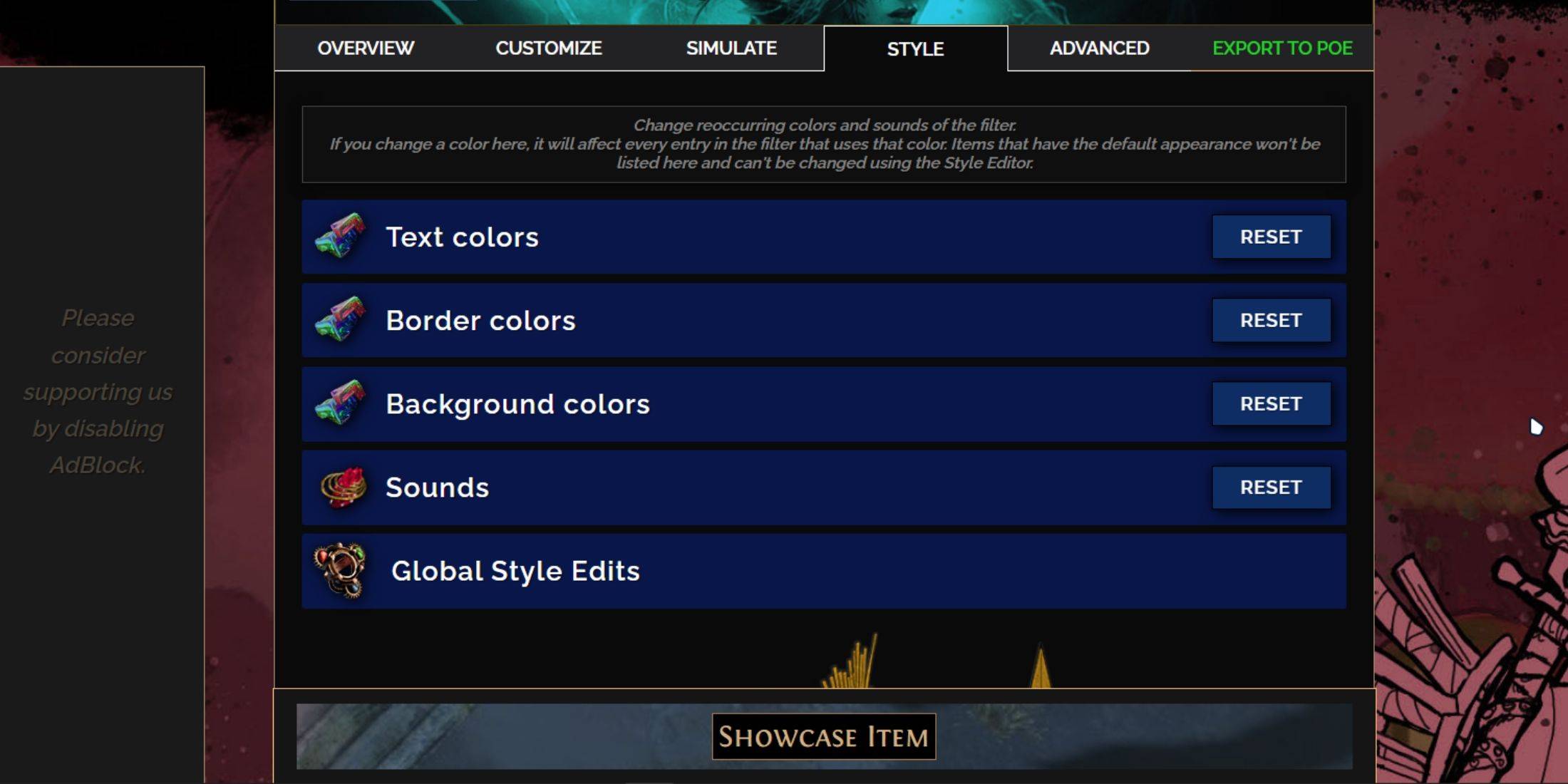 Color and Sound Customization