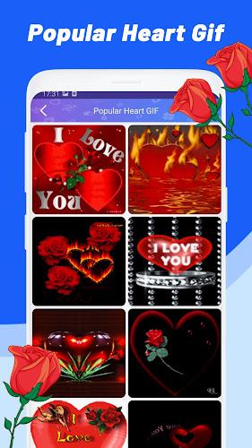 Love Heart Sticker - Emoji GIF স্ক্রিনশট 2