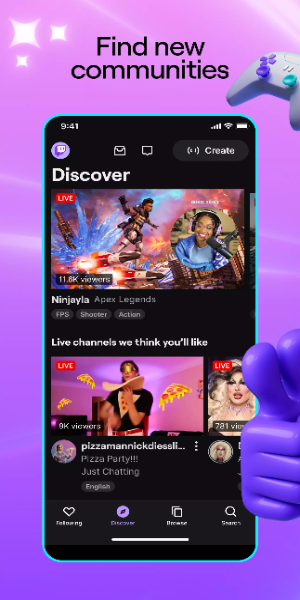 Twitch: ライブゲームストリーミング Mod