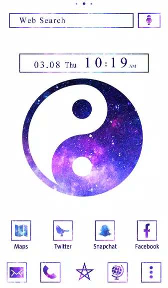 Galaxy Yin-yang Theme Capture d'écran 0