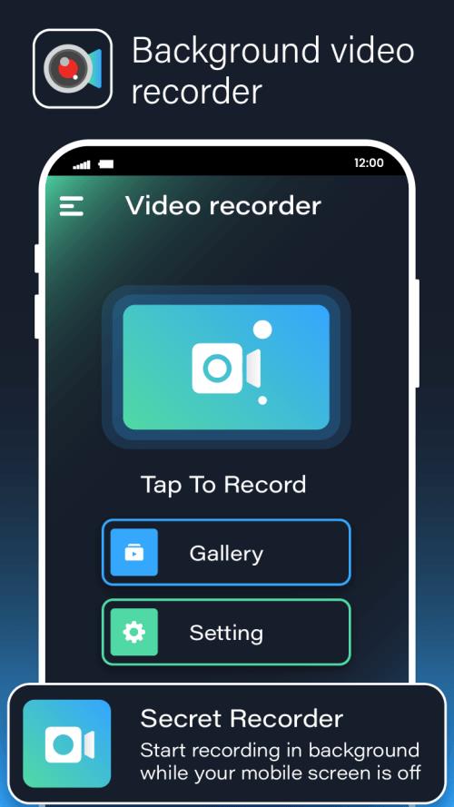 Background Video Recorder Cam Capture d'écran 0