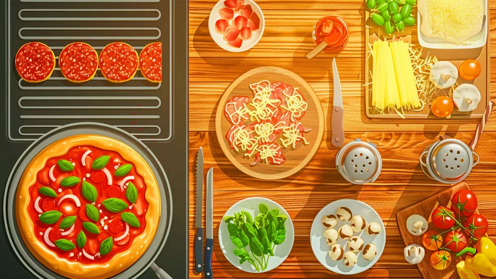 Pizza Maker Cooking Girls Game Ảnh chụp màn hình 1