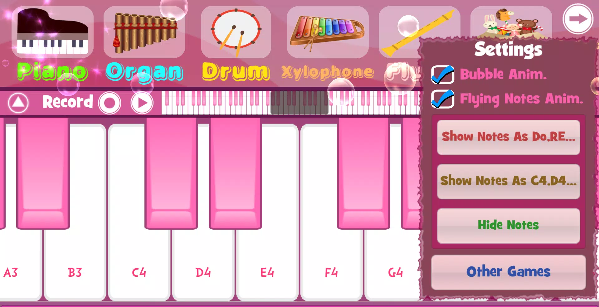 Pink Piano ဖန်သားပြင်ဓာတ်ပုံ 3