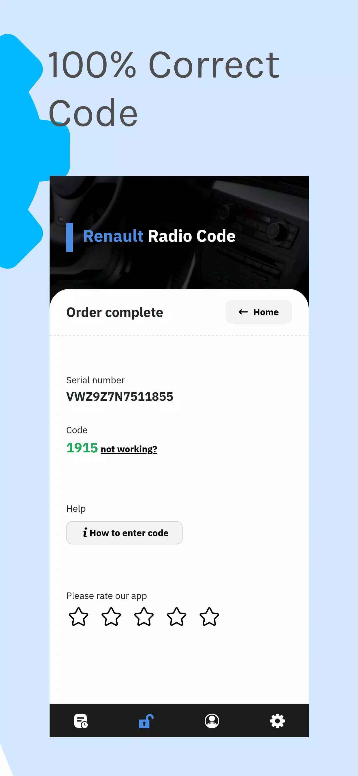 VW Radio Code Generator ภาพหน้าจอ 2