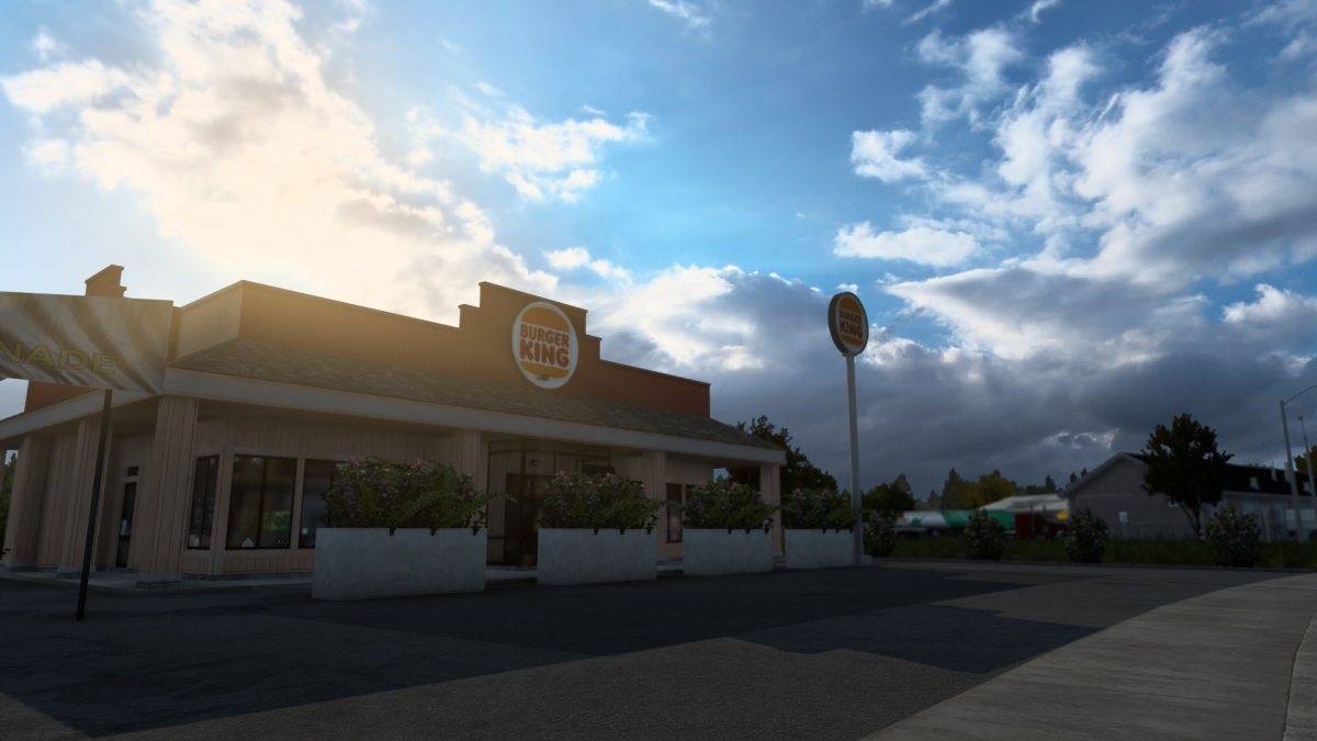 A Burger King restaurant modded into American Truck Simulator.