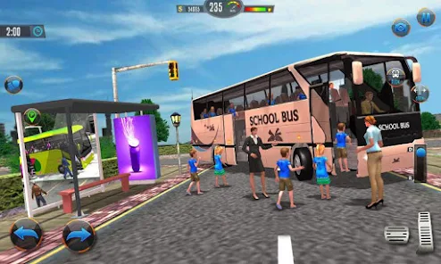 Offroad School Bus Drive Games স্ক্রিনশট 0