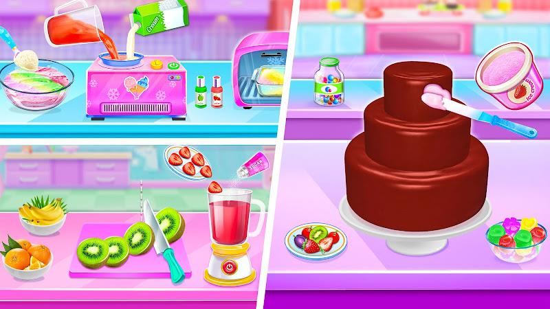 Ice cream Cake Maker Cake Game ဖန်သားပြင်ဓာတ်ပုံ 2