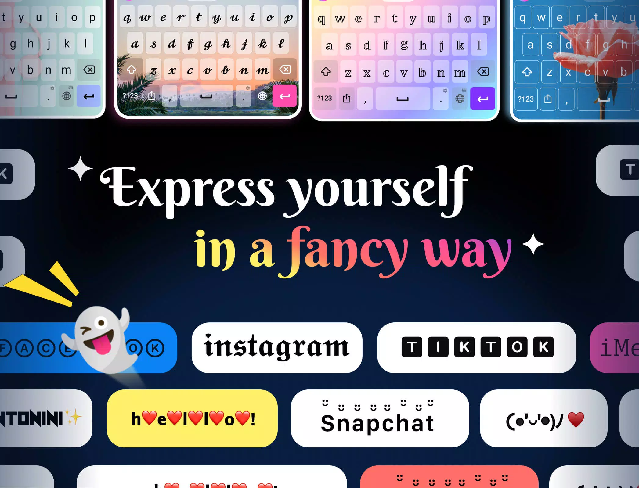 Fonts Keyboard Themes & Emoji Capture d'écran 0