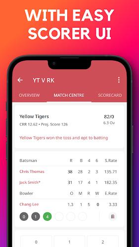 CricScorer-Cricket Scoring App Zrzut ekranu 1