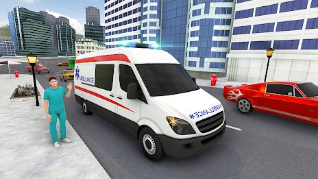 Ambulance Simulator Car Driver ဖန်သားပြင်ဓာတ်ပုံ 2