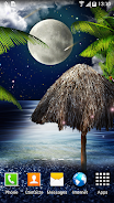 Tropical Night Live Wallpaper Tangkapan skrin 1